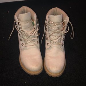 Beige Timberlands Boots